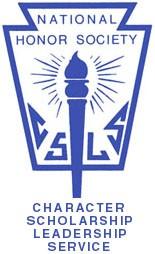 National Honor Society. Blue torch with the terms character, scholarship, leadership, and service. National Honor Society. Blue torch with the terms character, scholarship, leadership, and service.